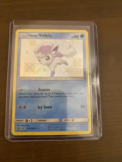 Pokemon Shiny Alolan Vulpix Holo Rare Hidden Fates SV8/SV94 NM - Image 1