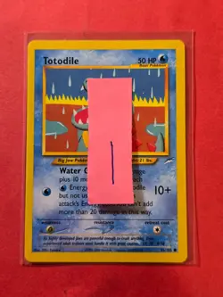 2002 Pokemon Neo Destiny Unlimited #85 Totodile, C, NF/H, cd1 - Image 3