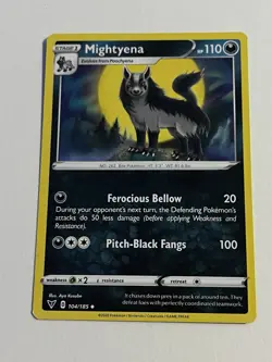 Mightyena 104/185 • Non-Holo • Vivid Voltage • Pokemon TCG • NM - Image 1
