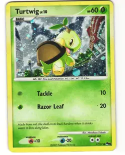 Turtwig Holo Pokemon TCG POP Series 6 17/17 MP - Image 1