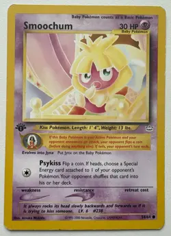 Smoochum 54/64 1st Edition Neo Revelation Pokemon HP - Image 1