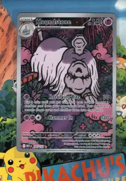 Pokemon TCG Houndstone 145/132 Me01: Mega Evolution Holo Illustration Rare NM/M - Image 1
