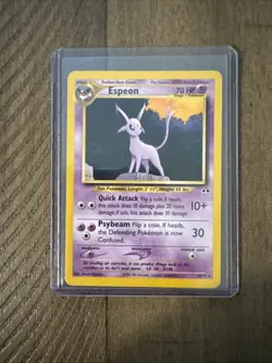 Vintage Espeon Neo Discovery 20/75 Regular Rare Pokemon TCG WOTC LP - Image 1