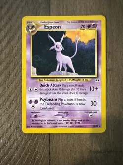 Vintage Espeon Neo Discovery 20/75 Regular Rare Pokemon TCG WOTC LP - Image 3