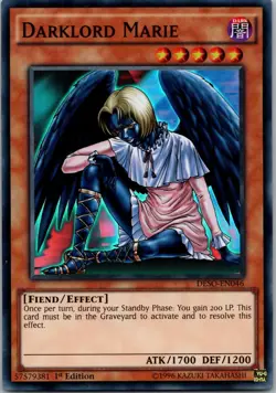 Yugioh Darklord Marie DESO-EN046 1st Edition Super Rare NM - Image 1