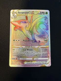 Serperior VSTAR 196/195 Pokemon TCG SWSH Silver Tempest - NM - Image 1