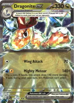 Dragonite ex 159/197 Double Rare Obsidian Flames Pokemon Near Mint - Image 1