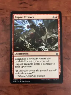 Impact Tremors MTG Magic the Gathering Card NM Near Mint Dragons of Tarkir DTK - Image 1