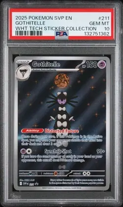 Pokemon PSA 10 Gothitelle 211/086 White Flare Tech Sticker Collection 2025 - Image 1