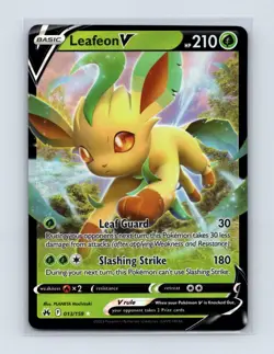 Leafeon V 013/159 Holo V Rare Crown Zenith Pokemon Near Mint - Image 1