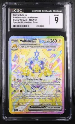 Pokemon TCG Voltula Galvantula EX SCR 168 Stellarkrone Deutsch CGC PSA 9 - Image 1