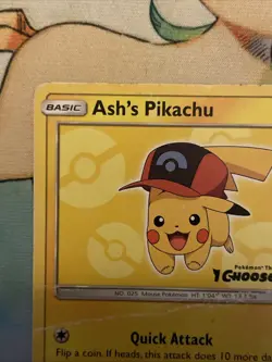 Ash’s Pikachu SM111 Black Star Promo (Movie Promo) 2017 Pokemon Card - Image 3