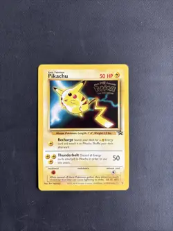 Pokemon TCG Pikachu 4 Black Star Promo Regular Non Holo 1999 WOTC Vintage - LP+ - Image 1