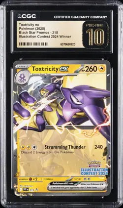 2025 POKEMON SVP EN-SV BLACK STAR PROMO #215 TOXTRICITY EX CGC 10 PRISTINE - Image 1