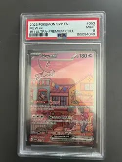 2023 POKEMON SVP EN-SV 151 ULTRA-PREMIUM COLLECTION #053 MEW EX PSA 9 - Image 1