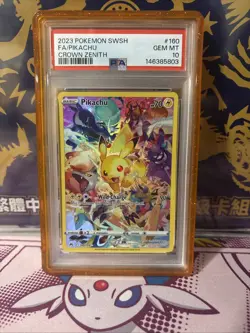 PSA 10 PIKACHU 160/159 | SWSH Crown Zenith GG Full Art Pokemon Card - Image 1