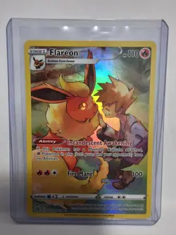 Pokemon TCG Flareon Holo Rare Trainer Gallery Card TG01/TG30 Brilliant Stars - Image 1