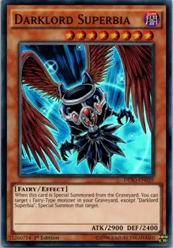 Yugioh Darklord Superbia DESO-EN039 1st Edition Super Rare NM - Image 1