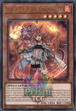 1st ed Hiita the Fire Channeler ultra rare DUNE-EN026 Yugioh - Image 1