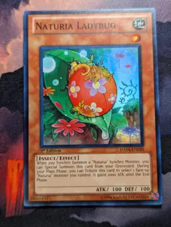 Naturia Ladybug HA04-EN020 Super Rare 1st Edition YuGiOh TCG Card - LP - Image 1