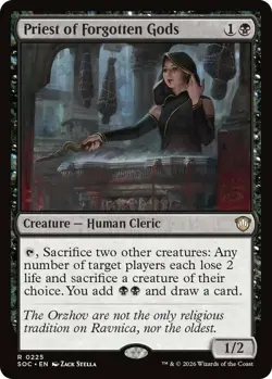 x1 Priest of Forgotten Gods R MTG Commander: Secrets of Strixhaven M/NM, English - Image 1