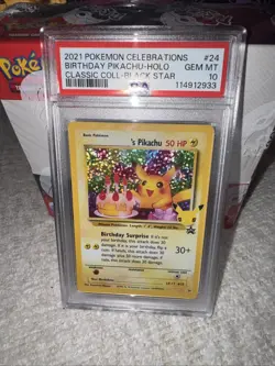 Pokemon Birthday Pikachu Holo 2021 Celebrations Classic Collection #24 PSA 10 💎 - Image 5