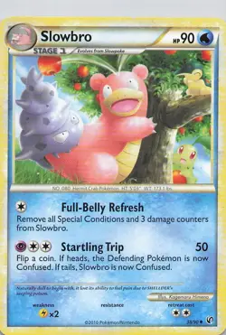 Pokemon Slowbro 38/90 Undaunted HGSS Non Holo Card - Image 1