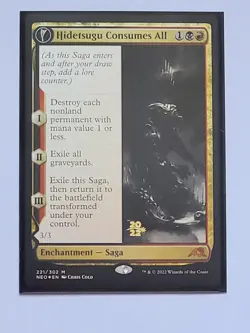 Hidetsugu Consumes All- Foil - Prerelease Promo - Neon Dynasty - Near Mint - MTG - Image 1