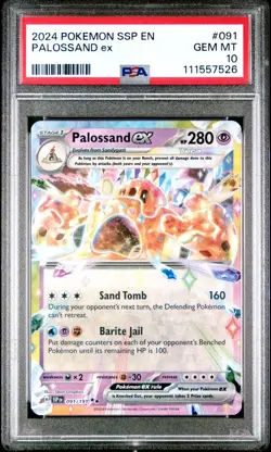 2024 Pokemon Surging Sparks Double Rare Palossand ex #091 PSA 10 Gem Mint - Image 1