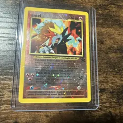 Pokemon TCG Entei Wizards Black Star Promos 34 Reverse Cosmos Holo 2001 HP POOR - Image 1