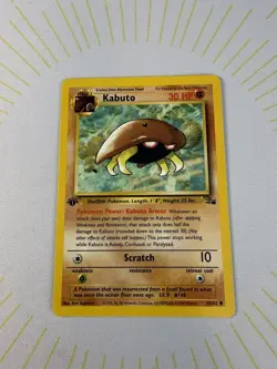 Pokemon TCG 1st Edition Kabuto Fossil Set 50/62 Common WOTC Vintage ✨ - Image 2