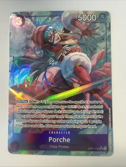Porche One Piece TCG Super Rare Alternative Art English Foil Card OP07-072 - Image 1