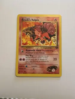 Pokemon TCG Cards Brock's Vulpix 37/132 Gym Challenge W Stamped Promo LP - Image 1