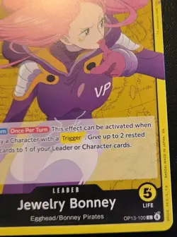 Jewelry Bonney OP13-100 Leader Carrying On His Will One Piece Card Game - Image 5