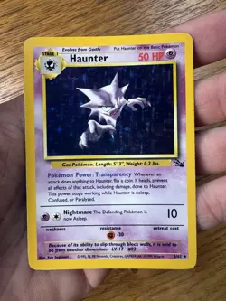 Pokemon TCG Haunter Fossil Holo Card 6/62 Unlimited Rare, LP Condition - Image 1