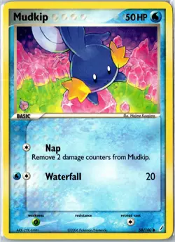 Pokemon Card - Mudkip 58/100 Crystal Guardians Common Lightly Played - Image 1