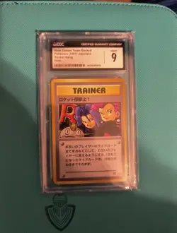CGC 9 MINT Here Comes Team Rocket! Japanese Team Rocket Holo Pokemon Card - Image 1