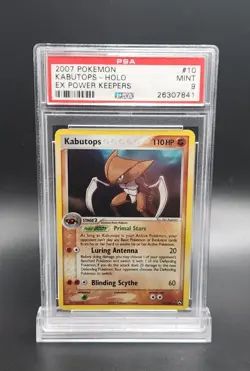 PSA 9 MINT Kabutops ex Power Keepers Holo Rare Pokemon Card 10/108 Sugimori - Image 1