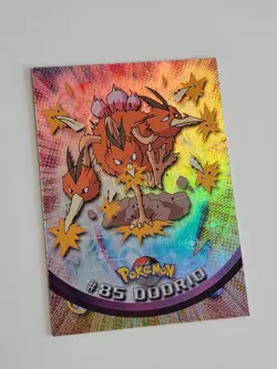 Pokemon Topps #85 Dodrio Rainbow Holo Foil - Blue Logo - Series 2 NM - Image 1