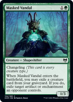 1 x Masked Vandal - Foil - Kaldheim - Light Play - MTG - Image 1