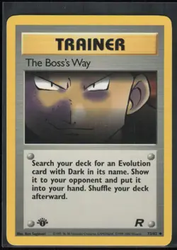 The Boss's Way 73/82 Uncommon Team Rocket Pokemon 1st Edition Lightly Played - Image 1