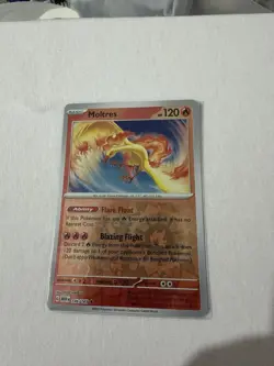 Pokemon TCG Moltres Scarlet Violet-151 146/165 Reverse Holo Rare - Image 1