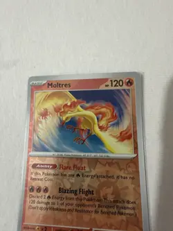 Pokemon TCG Moltres Scarlet Violet-151 146/165 Reverse Holo Rare - Image 3