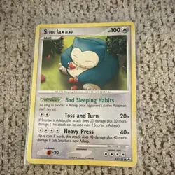 Pokemon TCG Snorlax 81/111 Platinum Rare Basic 100HP Kouki Saitou 2009 English - Image 1