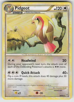Pidgeot 30/95 Rare Call of Legends Pokemon Moderately Played - Image 1