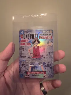 One Piece College Basketball US Voyage Monkey D. Luffy Trading Card 2026 - Image 1