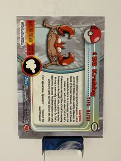 Krabby #98 Topps Pokemon Series 2 - RAINBOW FOIL HOLO Blue Logo Card - Image 2