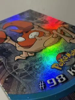 Krabby #98 Topps Pokemon Series 2 - RAINBOW FOIL HOLO Blue Logo Card - Image 3