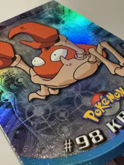 Krabby #98 Topps Pokemon Series 2 - RAINBOW FOIL HOLO Blue Logo Card - Image 4