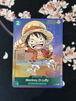 Monkey D. Luffy P-037 One Piece Promo Card TCG 1st Anniversary Stamped Foil NM - Image 1